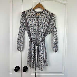 Madewell Tie-Waist Tunic Picnic Paisley Sz XS